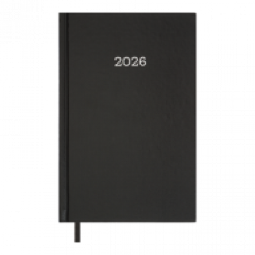 Щоденник датов. 2026 SIMPLE, A5,чорний , бумвініл