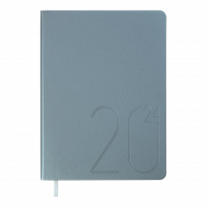 Датований щоденник А5 Buromax STEEL блакитний, штучна шкіра