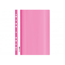 Швидкозшивач глянц Е A4 з перфорац пастельний рожевий