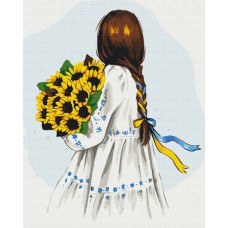 Картина за номерами "Квіти України", 40*50, KIDS Line