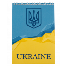 Блокнот А5 48арк спір/верх UKRAINE, блакитний
