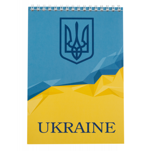 Блокнот А5 48арк спір/верх UKRAINE, блакитний