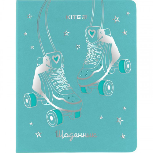 Щоденник Kite шкільний, тверда обкл. PU, Roller-skates