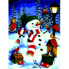 Картина за номерами "Веселий сніговик", 40*50, ART Line