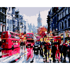 Картина за номерами "Лондон під дощем", 40*50, ART Line