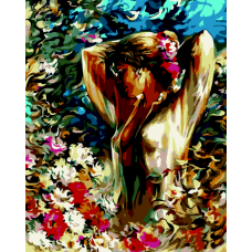 Картина за номерами "Жінка у квітах", 40*50, ART Line