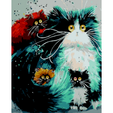 Картина за номерами "Коти-бешкетники", 40*50, ART Line