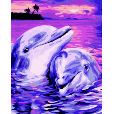 Картина за номерами "Дельфінова вірність", 40*50, ART Line