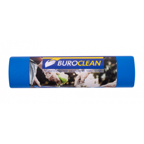 Пакет для сміття 240л/5 шт, міцні, сині, 900х1300мм, 35мкм BuroClean EuroStandart