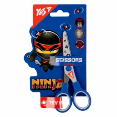Ножиці YES "Ninja" 13см, з принтом на лезі