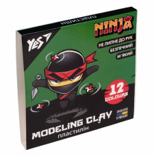 Пластилін YES, 12 кол., 240г "Ninja"