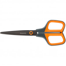 Ножиці офісні AXENT Titanium, 19 см, сіро-помаранчеві
