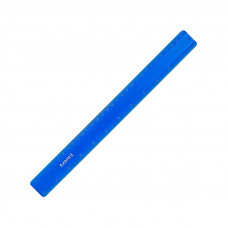 Лінійка  30см пластик Axent матова, синя
