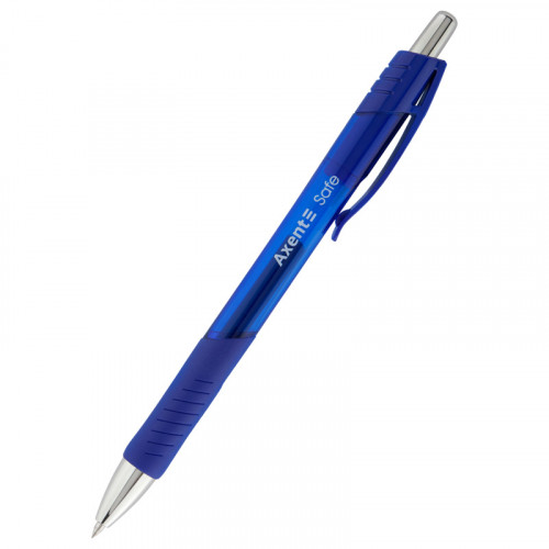 Ручка гелева Axent автоматична Safe, синя