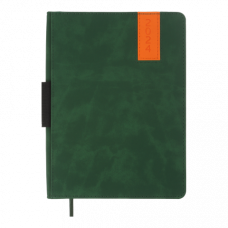 Датований щоденник А5 Buromax VERONA зелений, штуч. шкіра/поролон