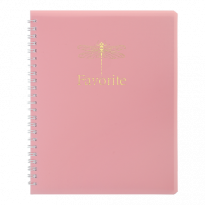 Книжка для записів FAVOURITE, PASTEL, В5, 80 арк., клітинка, пласт. обкладинка, рожевий