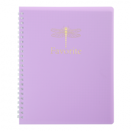 Книжка для записів FAVOURITE, PASTEL, В5, 80 арк., клітинка, пласт. обкладинка, бузковий