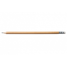 Олівець BM  з ластиком круглий натуральний LOGO2U