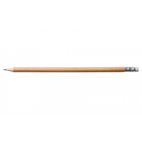 Олівець BM  з ластиком круглий натуральний LOGO2U