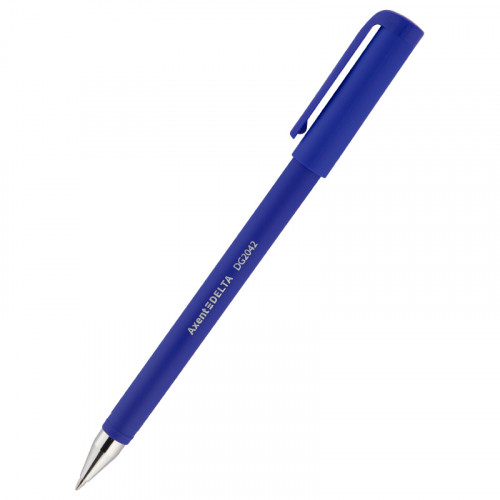 Ручка гелева Axent Delta 2042 прорезин. корп. синя