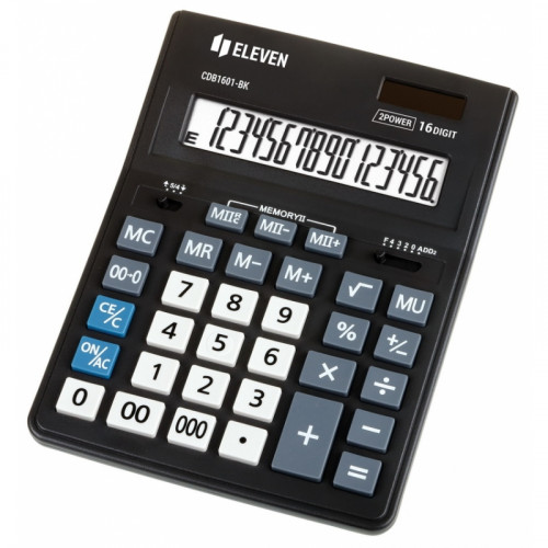 Калькулятор Eleven CDB-1601 BK 155*205*35мм 16разр