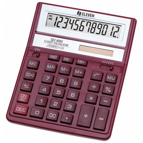 Калькулятор Eleven SDC-888XRD червоний 158*203*31мм