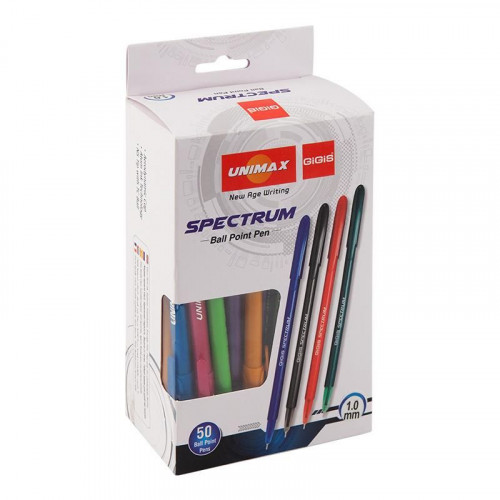 Ручка кулькова масло "Unimax" Spectrum Fashion (cиня) корпус асорті