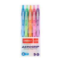 Набір ручек масло "Unimax" автомат Aerogrip-3 5 кольорів (асорті)