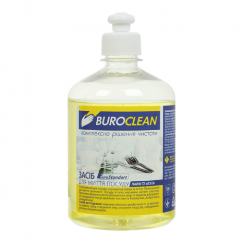 Засіб для посуду BUROCLEAN EuroStandart 500 мл Лайм та м'ята