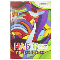 Набір кольоровий карт+папір А4  7+7арк Fresh Up