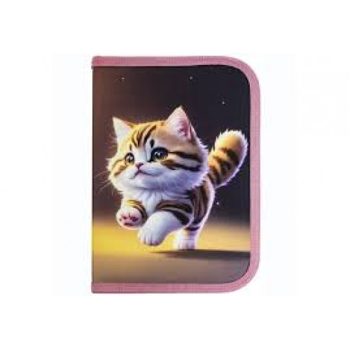 пенал 1-яр. пустий, поліестер, "Kitty", 25004C