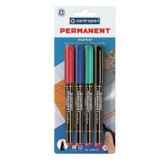 Набір маркерів перманентний Centropen Permanent 4 шт. (блістер)