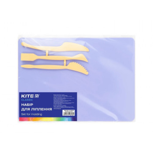 Дошка для ліплення Kite 250*180мм бузькова + 3 стека Classic
