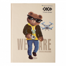 Книга записна ZіBі KIDS Line PATRIOT А5 64 арк. клітинка "ANIMALS" бежевий