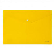 Папка на кнопці Axent А4, непрозора, жовта