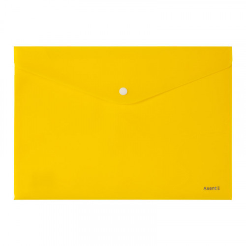 Папка на кнопці Axent А4, непрозора, жовта