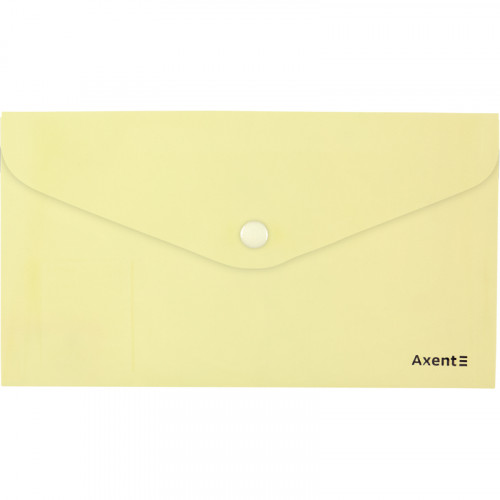 Конверт на кнопці Axent DL Pastelini, жовта