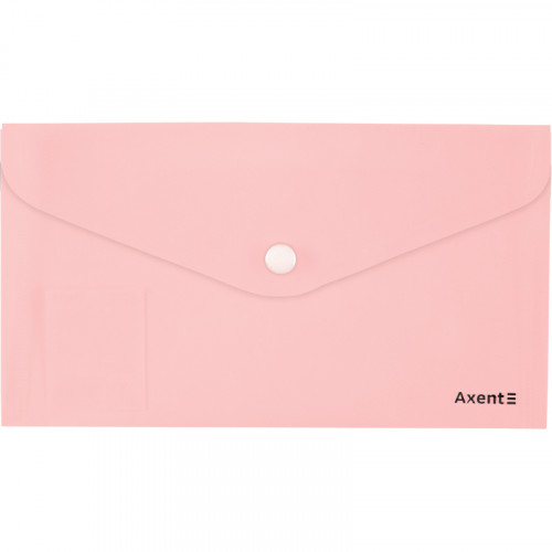 Конверт на кнопці Axent DL Pastelini, рожева