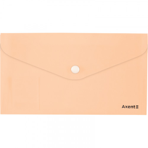 Конверт на кнопці Axent DL Pastelini, персикова