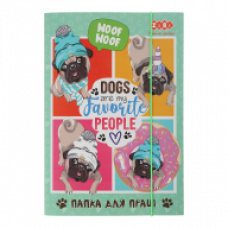 Папка для праці картонна на гумках LOVELY DOG KIDS Line
