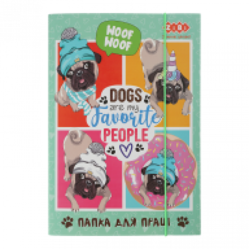 Папка для праці картонна на гумках LOVELY DOG KIDS Line