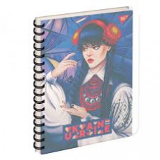 Блокнот А5 144арк спір/пластик з 3 розділами YES Українська красуня