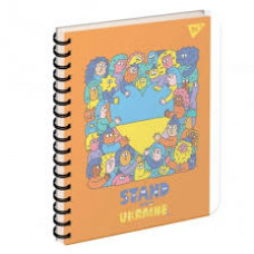 Блокнот А5 144арк спір/пластик з 3 розділами YES Stand with Ukraine