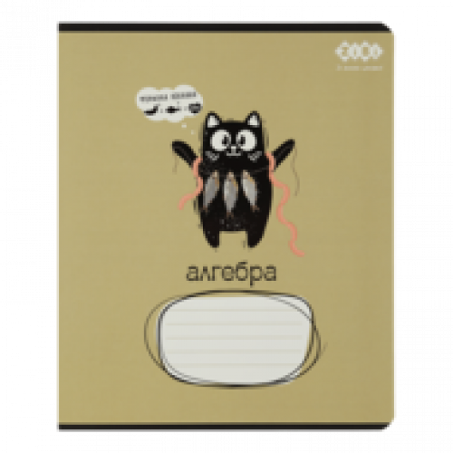 Зошит 48арк. клітинка ZіBі   ПРЕДМЕТКА - Алгебра CRAZY CAT