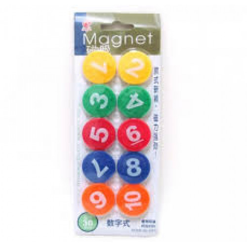 Магнит д/маг.доски "Цифры 1-10" 3см, 10шт., блистер, 1шт/этик.