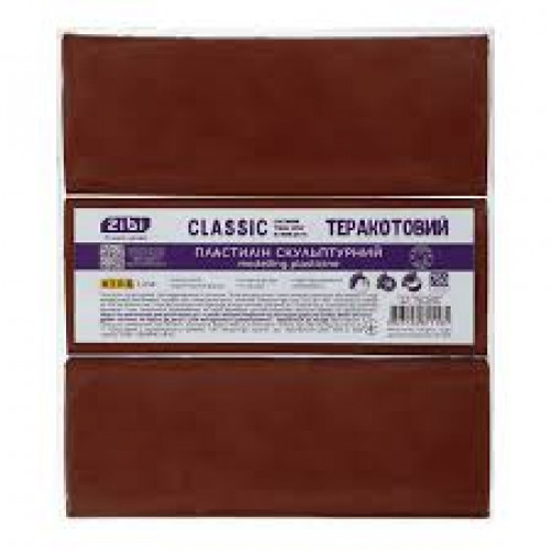 Пластилін скульптурний CLASSIC теракотовий, 750г, KIDS Line