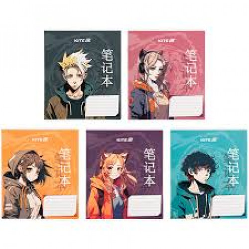 Зошит 18 арк.клітинка Kite Anime