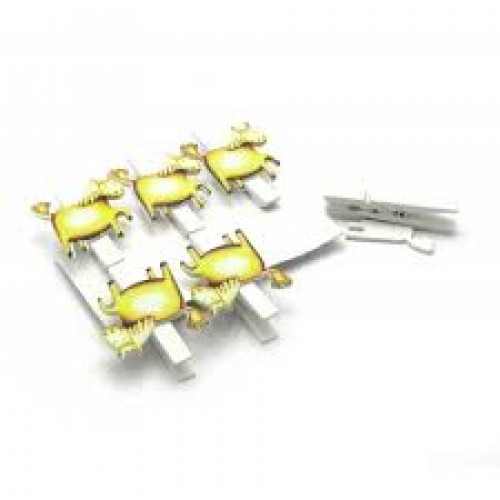 Прищіпка Украшалочка новорічна дерево Коники Набір 6шт