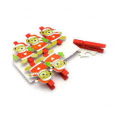 Прищіпка Украшалочка новорічна дерево Мишки Набір 6шт