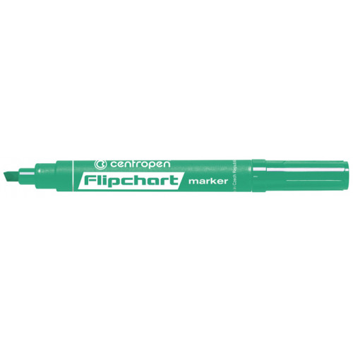 Маркер для фліпчарту Centropen Flipchart 1-4,6мм клиноподібний зелений